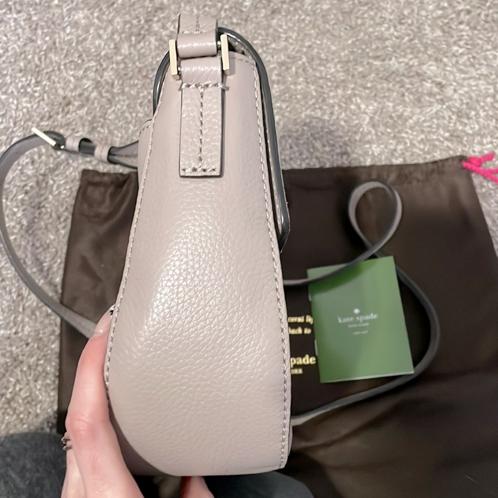 Kate Spade Taupe Gray Shoulder Bag - Picture 8 of 9